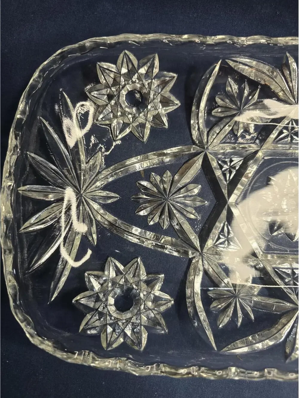 EAPC Hostess Tray 12 x 6 in. Anchor Hocking Early American Prescut Star of David